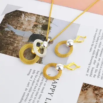 

Viennois Dubai Jewelry Set For women Gold Plated Choker Necklace and Earrings Jewelry Set Mix Color Fashion Jewelry for Women