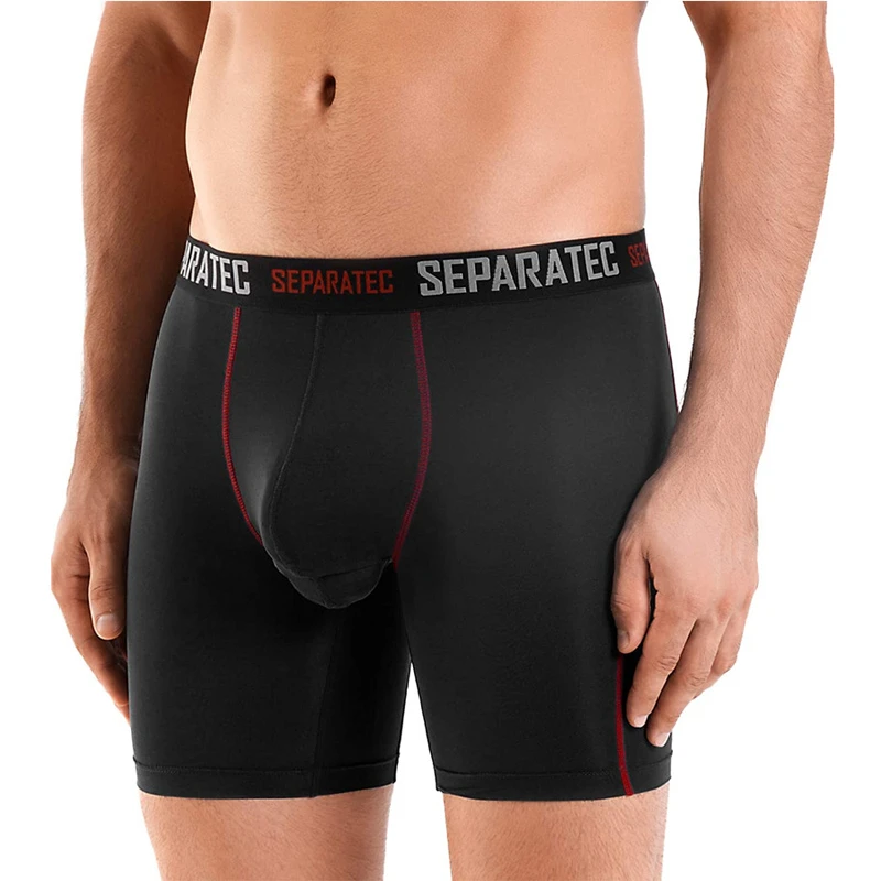 Separatec Men's Sport Performance Dual Pouch Boxer Long Leg Underwear cheap boxers