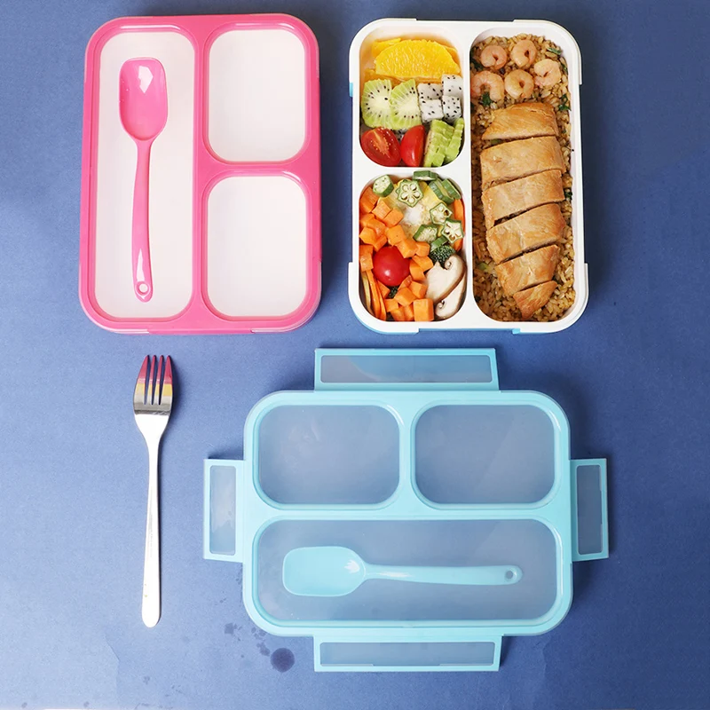 1000 мл герметичность Универсальный 3-купе Bento-Стиль Коробки для обедов для порционного-Управление и сбалансированной еды On-The-Go не содержит Бисфенол А