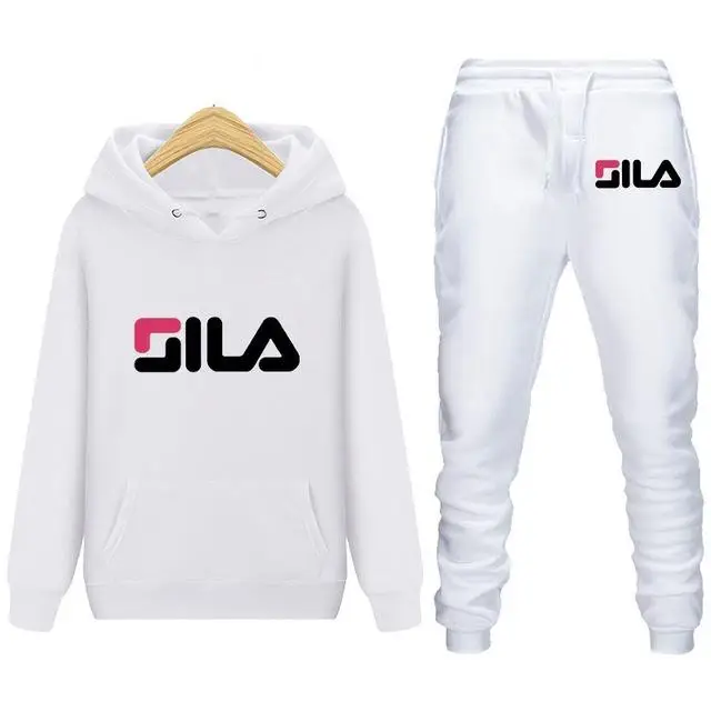 white Mnner Gedruckt Толстовка Hosen Set Mnner Trainingsanzug Толстовка Jogginghose Herbst зима Laufen бег спортивная одежда Anzge - Цвет: white