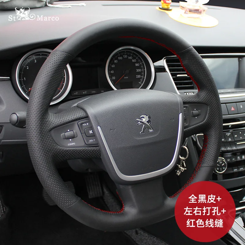 Funda de cuero para volante de coche, cosida a mano, envoltura de dirección  personalizada, para Peugeot, Fiat, Scudo, 2006-2016, Expert Partner,  2006-2018 - AliExpress