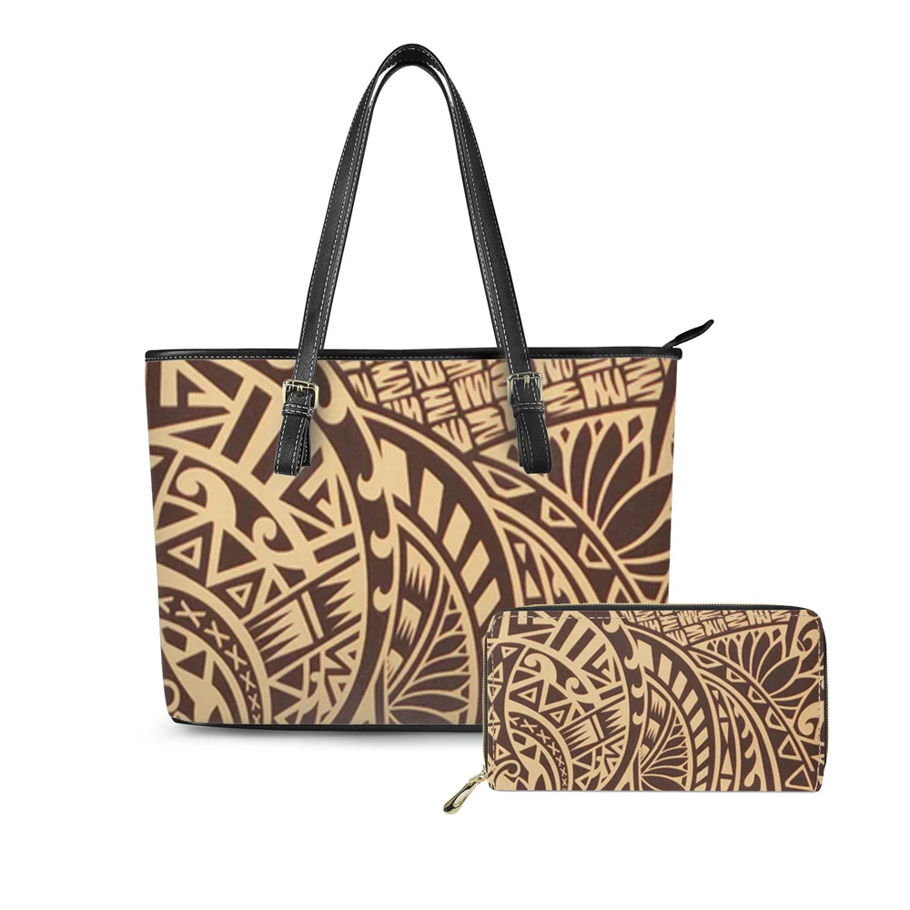 

POD Polynesian tribal style Printing custom Ladies Purses And Handbags Girls Special Designer Fashion Tote Handbags For Women
