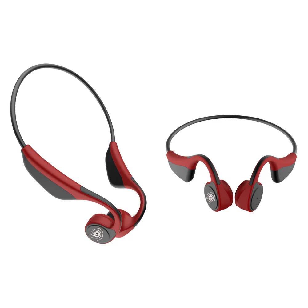 Красный Наушники V9, Bluetooth 5,0, гарнитура с костной проводимостью, стерео, Беспроводные спортивные наушники, свободные руки, водонепроницаемые, PK Z8, черная технология - Цвет: Красный
