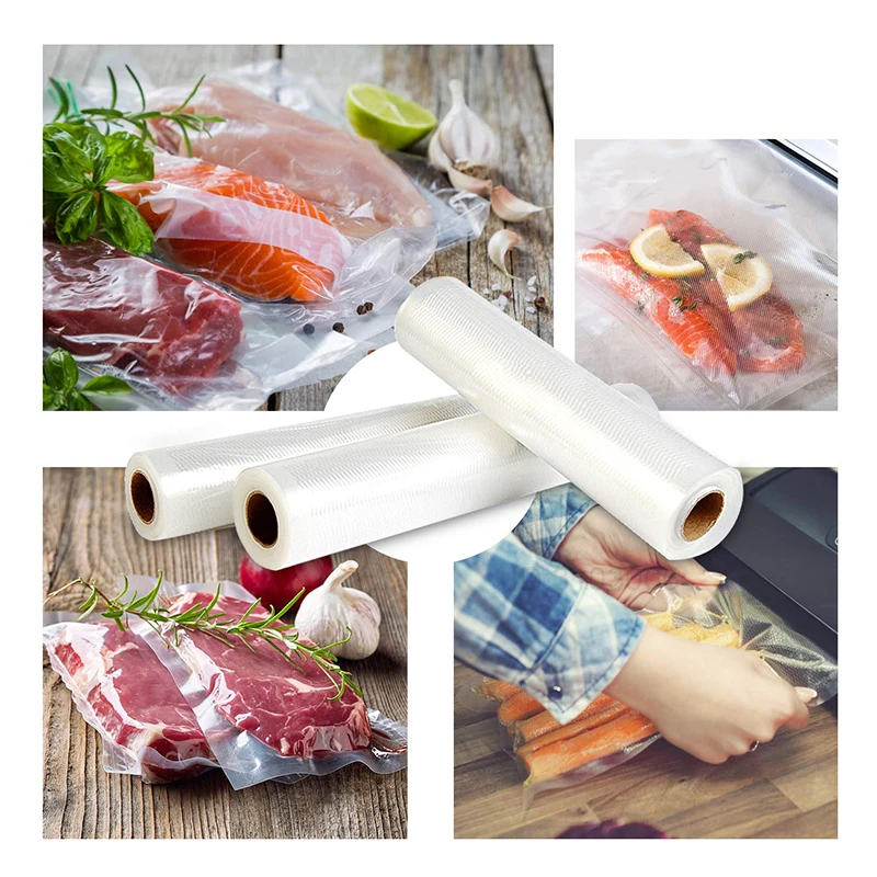 5 рулонов/партия пакеты для вакуумной упаковки продуктов 12/15/20/25/28 см * 500