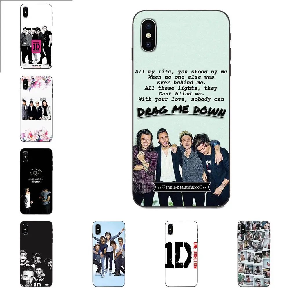 

One Direction Hot Best Design For Apple iPhone 4 4S 5 5S SE 6 6S 7 8 Plus X XS Max XR Soft Silicone TPU Black Fashion Cell Case