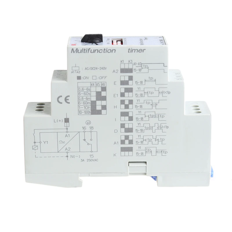 

1Pc AC/DC 24-240V DHC19-M Multifunction Timer Time Relay Drop Ship Support
