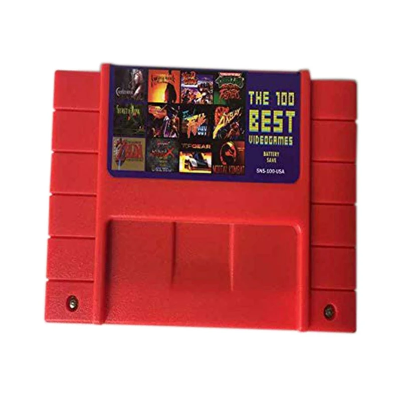 Картридж для SFC/SNES карточки Супер игры Snes Game Card 100 in One Red Shell | Игрушки и хобби