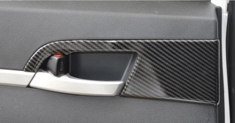 Внутренняя дверная ручка из углеродного волокна, рамка, накладка, защитная наклейка, автомобильные стили для hyundai Elantra C1521