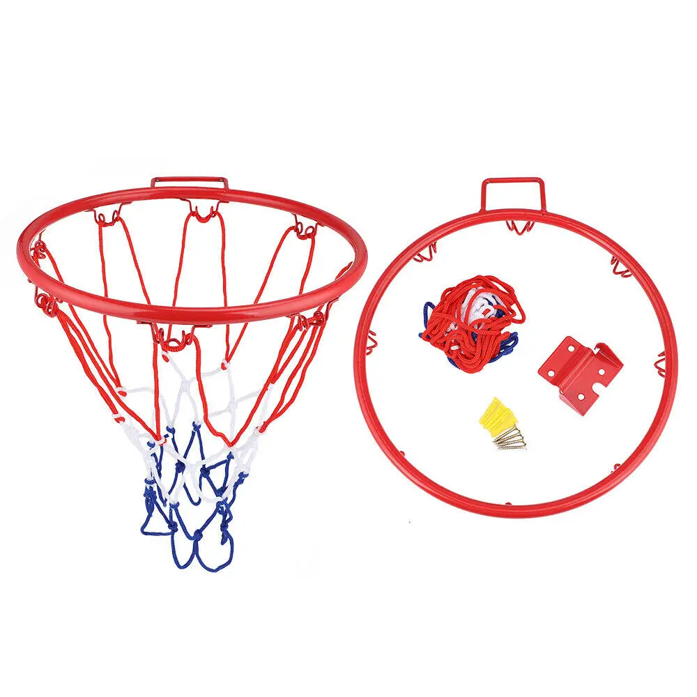 Basketball Ring Hoop Net Wall Mounted Outdoor Hanging Basket Professional Kids 