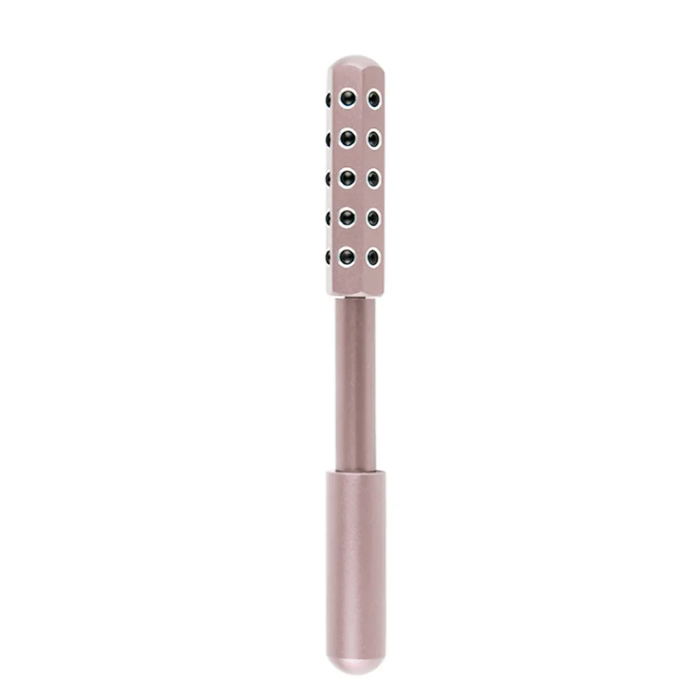 rose gold Массажный ролик для лица, палочка, инструмент для массажа лица, для подтягивания лица, форма кожи, тонкий уход за лицом, против морщин - Цвет: rose gold