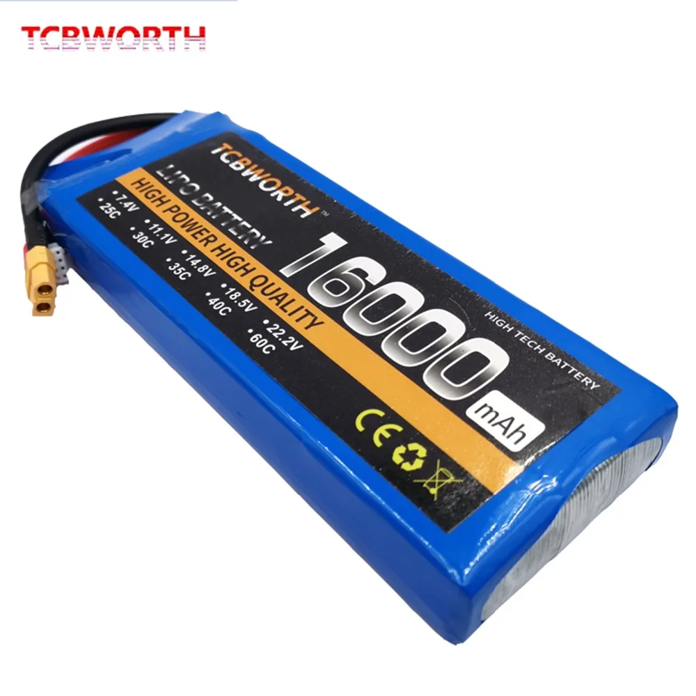 Батарея TCBWORTH RC LiPo 11,1 V 16000mAh 25C 3S для RC самолета автомобиля дрона квадрокоптера лодки батареи LiPo 3S 16A