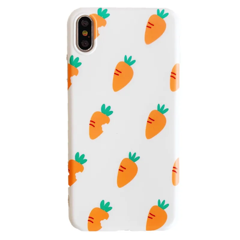 PGSD Простой Модный милый чехол для мобильного телефона с морковью для iphone XS MAX XR apple 7/8Plus 6S Мягкий защитный чехол IMD
