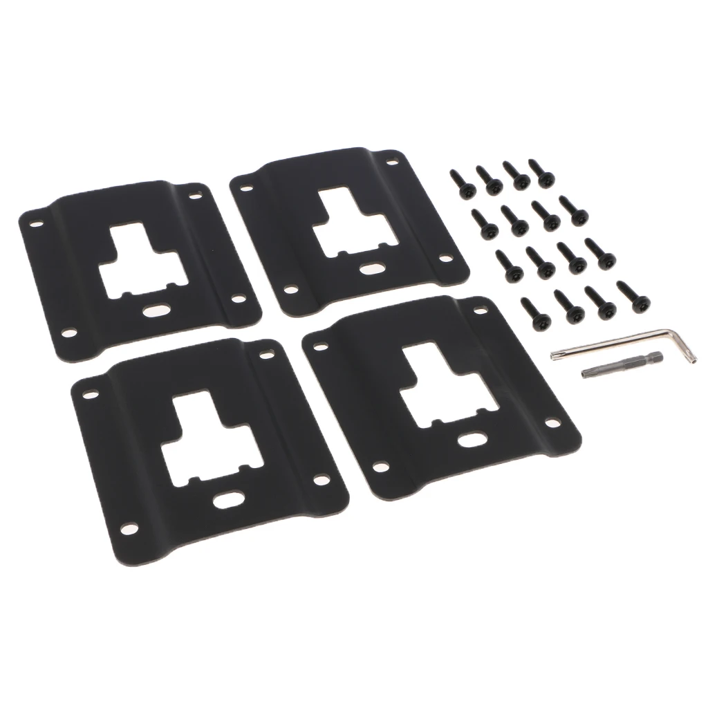 Truck Bed Load Hook Reinforcement Panel 4 Plates with Anti-Theft Screws