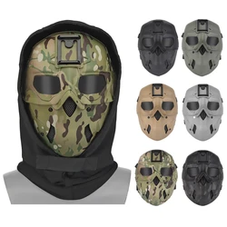 Tactical Paintball Full Face Mask With Headgear Night Vision Adapter Base Outdoor Hunting CS Airsoft Dual Mode Protection Mask