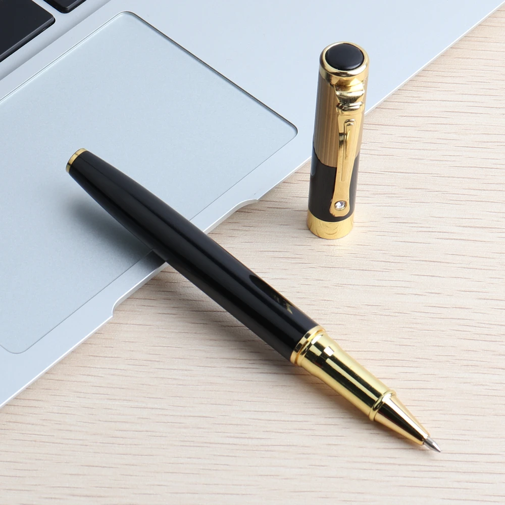 1 шт. металлические гелевые ручки с надписью каллиграфия ручка 0,5 мм для детей студентов для письма для офиса школьные принадлежности канцелярские принадлежности - Цвет: Black With Gold