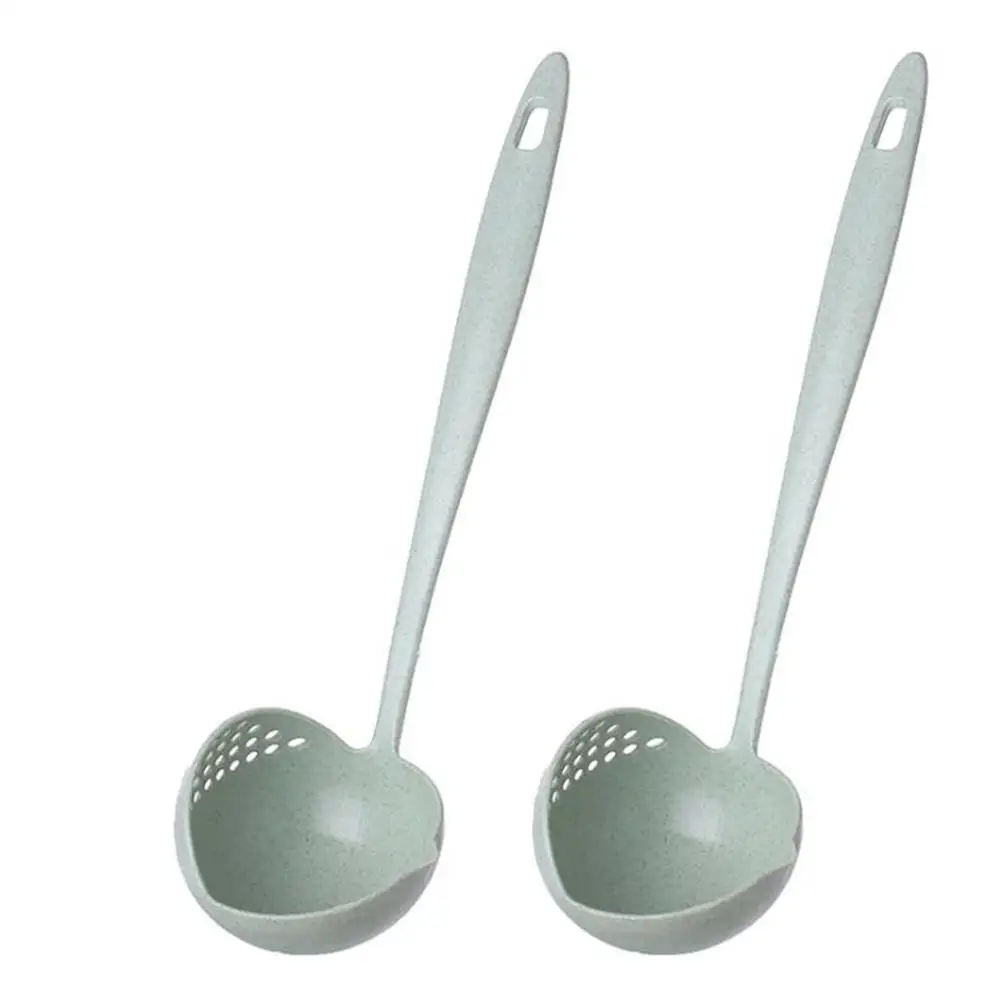 handle colander Ложка с длинной ручкой фильтровальная посуда 2 в 1 ложка для супа с длинной ручкой креативный фильтр для каши посуда инструменты для приготовления пищи@ 40 - Цвет: handle colander