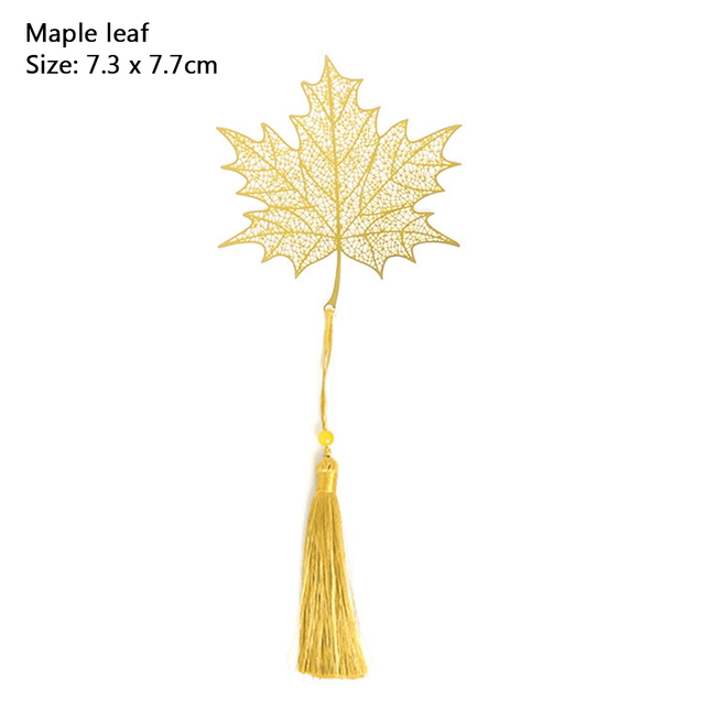Models Retro Metal Tassel Bookmark Chinese Style Creative Leaf Vein Hollow Book Markers Copper Book Holder Stationery Supply