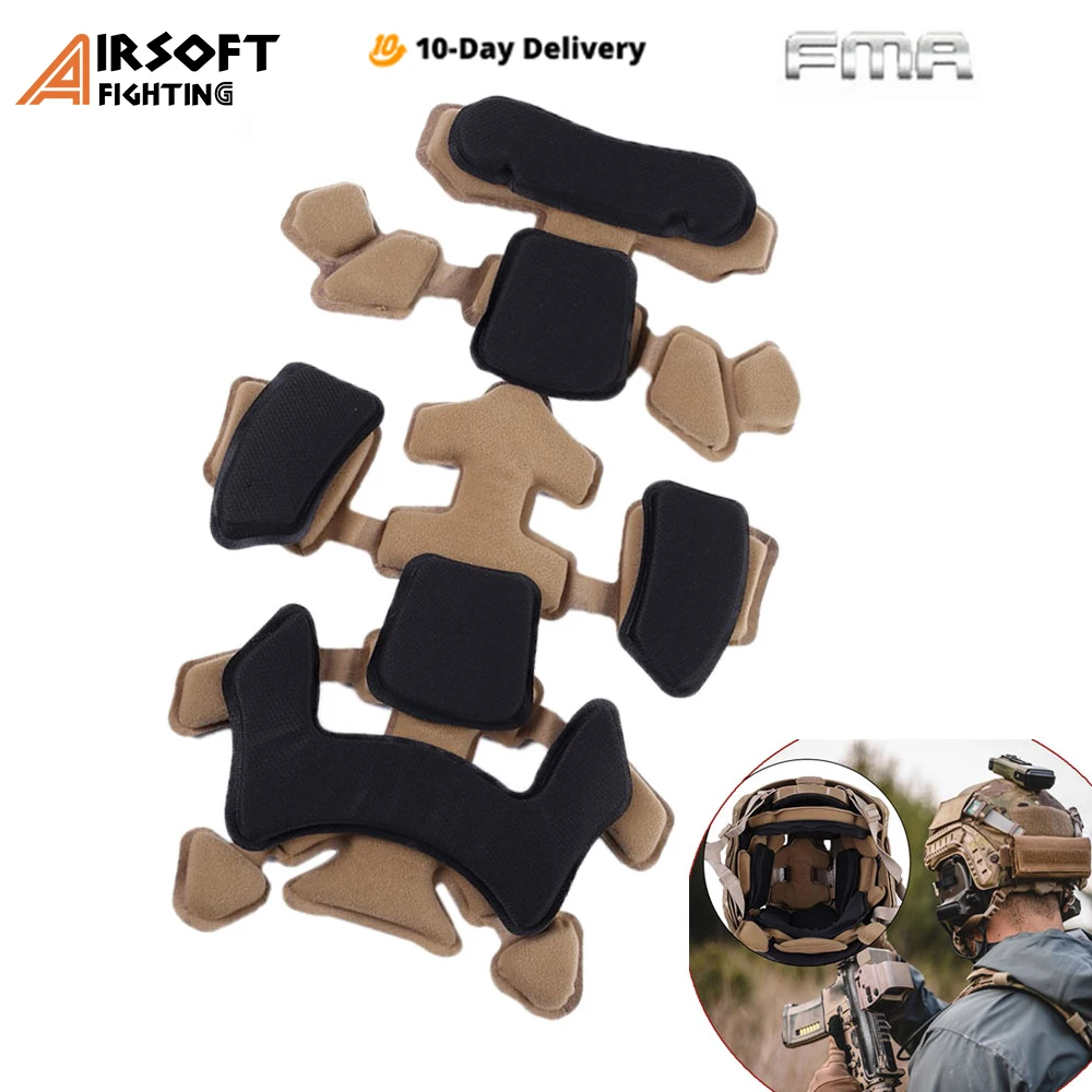 Tactical Fma Helmet Memory Foam Pads Universal Airsoft Paintball Helmet
