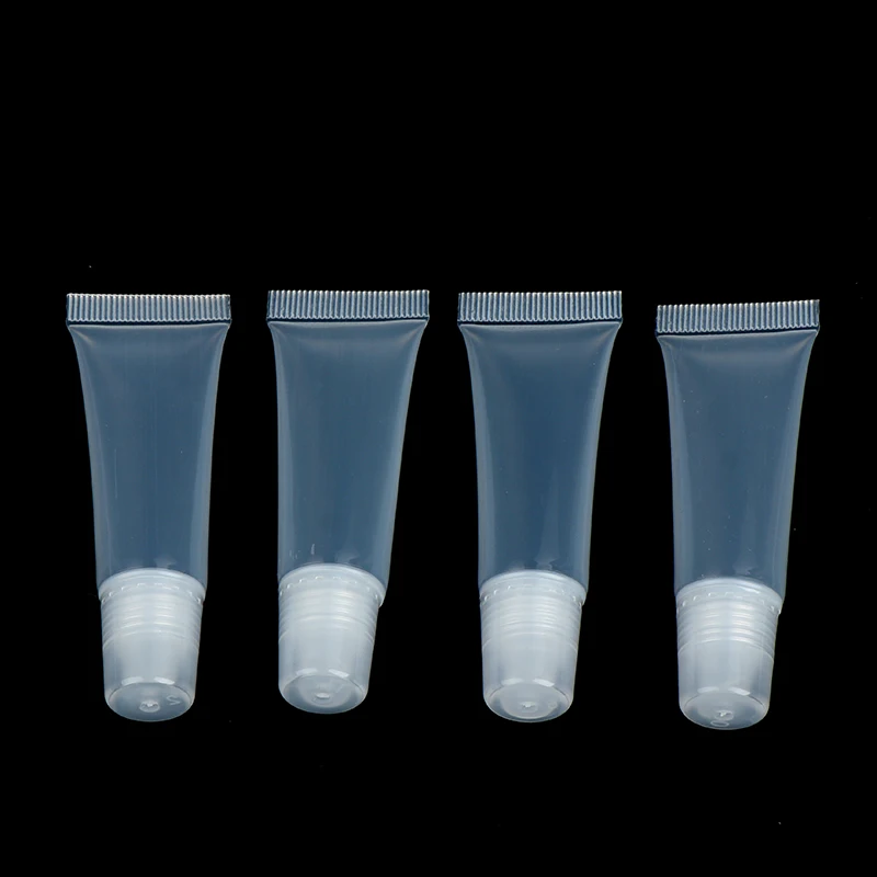 

10Pcs Cosmetic Lip Gloss 5/8/10/15ml Empty Refillable Tubes Plastic Clear Lip Balm Containers Makeup Tools