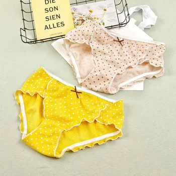 

Panties For Women Kawaii Sexy Lingerie Underwear Heart Print Gril Briefs Female Underpants Ladies Intimates Pink Woman Panti