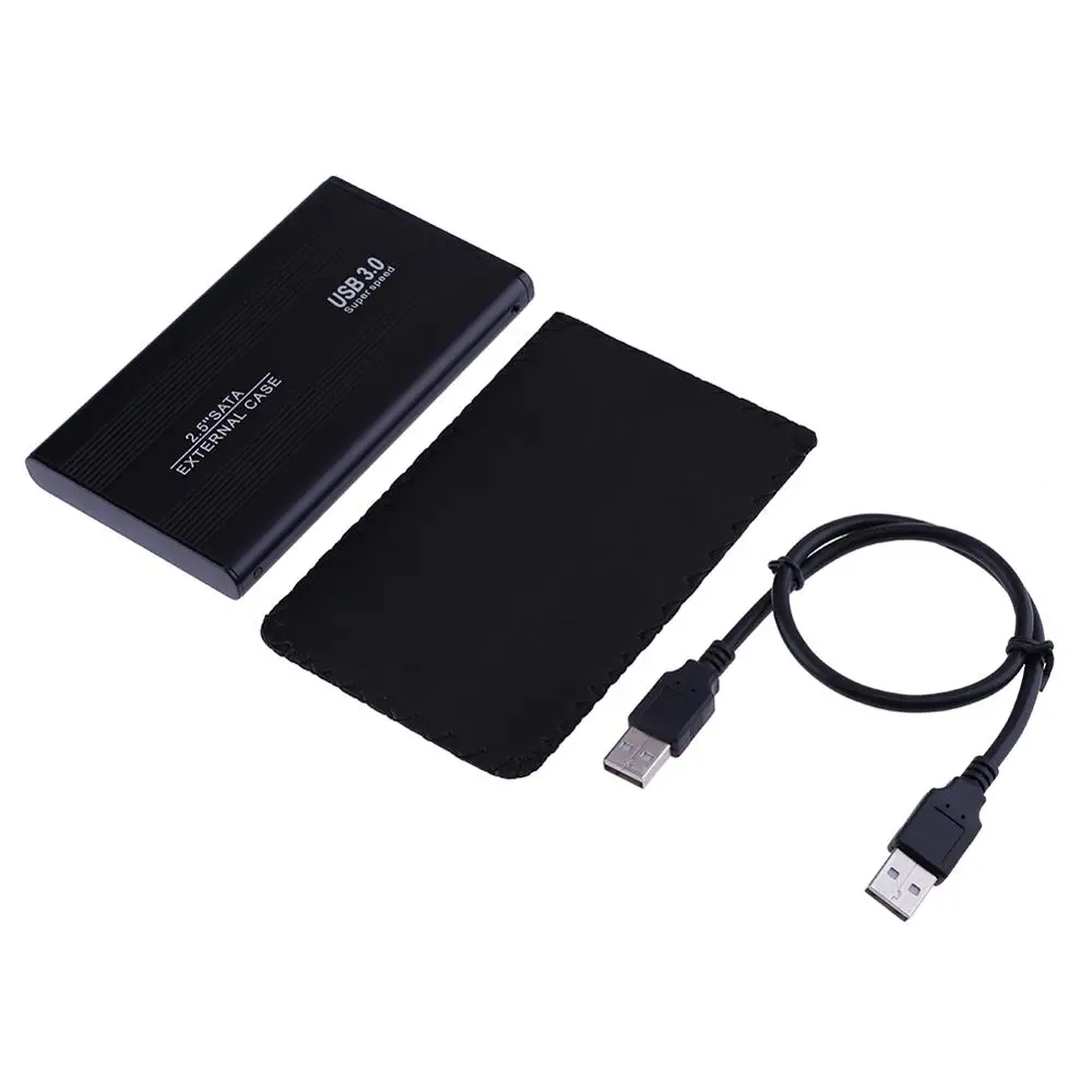 Черный USB 3,0 SATA HDD Box адаптер жесткий диск корпус чехол для 2,5 дюймов SATA HDD HD Мобильный жесткий диск Caddy чехол Корпус - Цвет: Черный