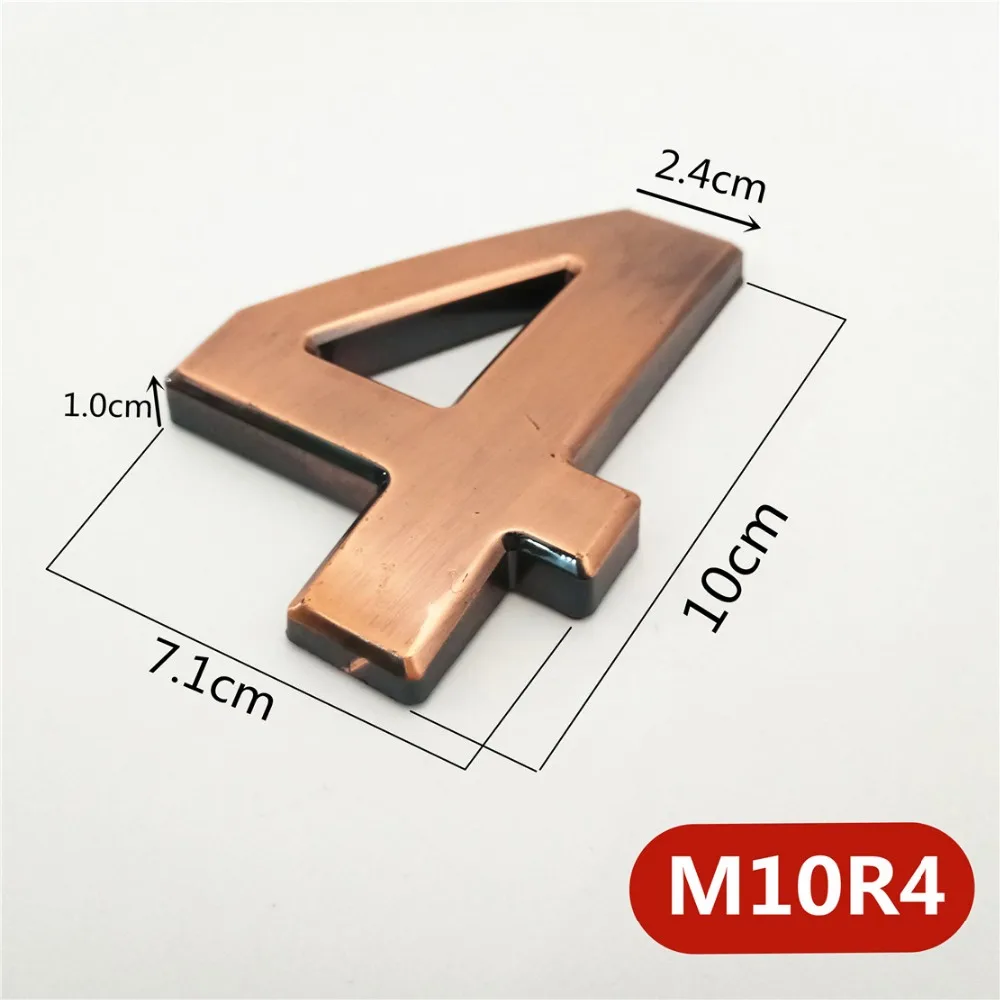 10 см 0123456789 ABS пластиковая дверная пластина красная медь современная дверь адрес табличка дверной номер дом отель стикер с цифрами табличка