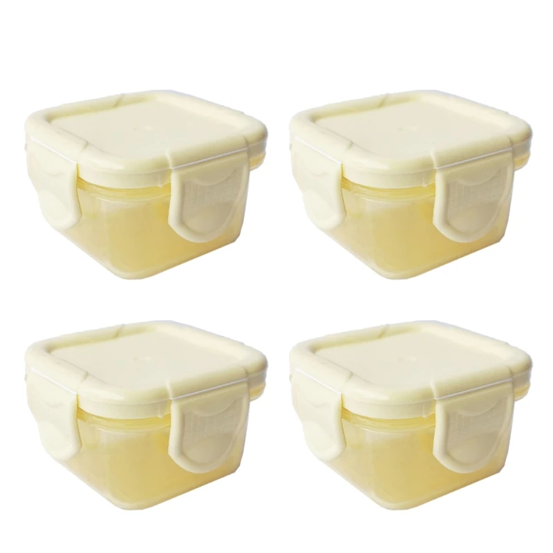 Caja de almacenamiento de alimentos para bebés, congelador de alimentos para recién nacidos, caja de fusibles de taza fresca, color blanco, azul, rosa, verde, amarillo, púrpura, 60ml, 4 piezas