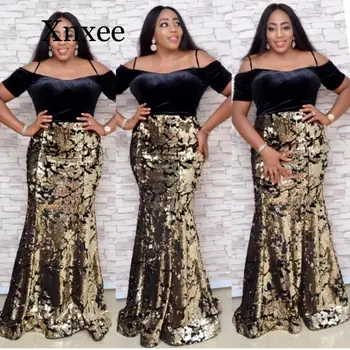 

African Dresses For Women 2020 Africa Clothing Sequined Flannel Muslim Long Dress High Quality Fashion African Dress For Lady