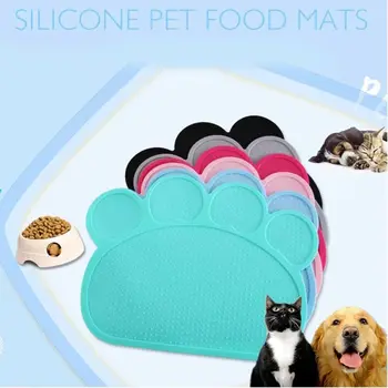 

Cute Pet Puppy Silicone Waterproof Non-slip Feeding Food Mat Dog Cat Bowl Placemat New