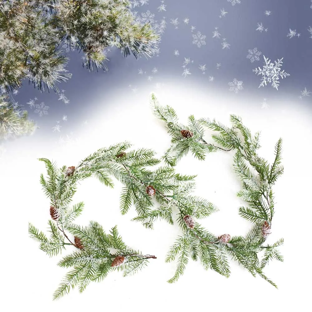 

Bending Tree Decoration Festival Artificial DIY Pine Branch Wall Door Christmas Wreath Hanging Home Strip Type Party Office