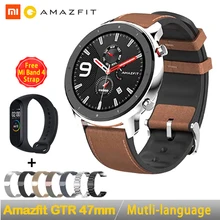 Global Version Amazfit GTR 47mm Smart Watch Band 5ATM Waterproof Smarwatch 24 Days Battery GPS Music Control For Android IOS Global Version Amazfit GTR 47mm Smart Watch Band 5ATM Waterproof Smarwatch 24 Days Battery GPS Music Control For Android IOS