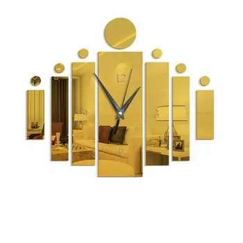 

Acrylic Modern DIY Wall Clock 3D Mirror Surface Sticker Creative 3D Mirror Sticker Art Home Decor Adesivo De Parede