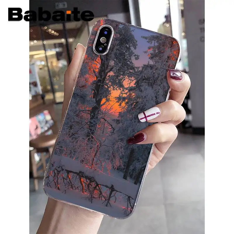 A13 Babaite красивый travek зимний восходящий узор чехол для телефона для iPhone 8 7 6 6S Plus X XS MAX 5 5S SE XR 11 11pro 11promax - Цвет: A13