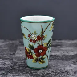 Bathroom Gargle Cups Ceramic Couple Toothbrush Holder Rack Shelf Hotel Bath Hardware Creative Wedding Gifts Flowers & Birds