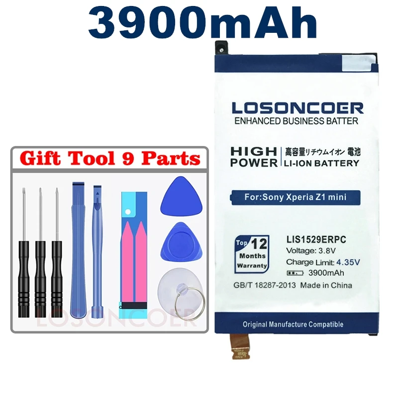 LOSONCOER 3900 мАч LIS1529ERPC Высококачественный аккумулятор для sony Xperia Z1 mini Z1mini D5503 Z1 Compact M51w аккумулятор для мобильного телефона