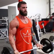 Спортивный жилет для тренировок и занятий фитнесом из чистого хлопка без рукавов с коротким рукавом