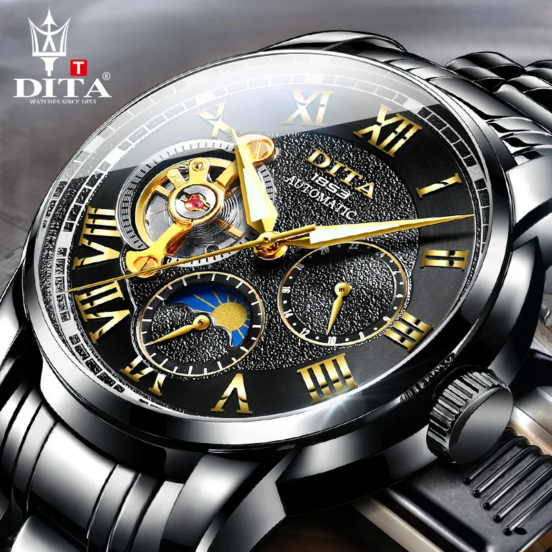 Часы DITA мужские механические автоматические светящиеся водонепроницаемые |