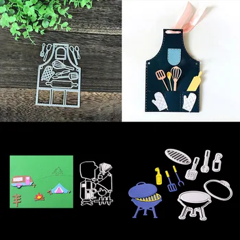 

Apron Pot Camping Topic Carbon Steel Cutting Dies Die Cutter Embossing Paper Cards Making DIY Scrapbooking Photo Album Decor
