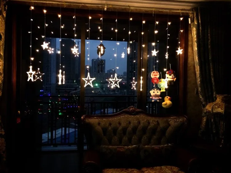 

Colorful Lights Flashing Light String Lights Stars Outdoor Waterproof Neon KTV Bar Christmas Decoration Curtain Lights LED