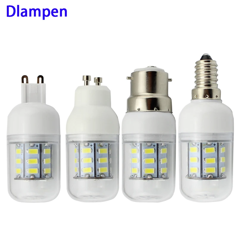 4X ампула led E12 GU 10 G9 B22 лампочка Кукуруза освещение Dc 12V 24 v 3W свеча прожектор для