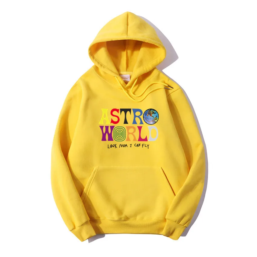 С изображением Трэвиса Скотта ASTROWORLD WISH YOU WAS HERE HOODIES Мода хлопок Письмо печати уличная Мужская Женский трикотажный хлопчатобумажный пуловер