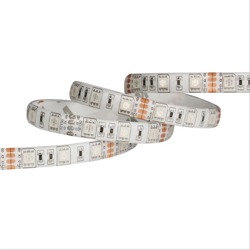 Сверхяркий гибкий светодиодный светильник SMD5050 RGB DC12V или 24V DC
