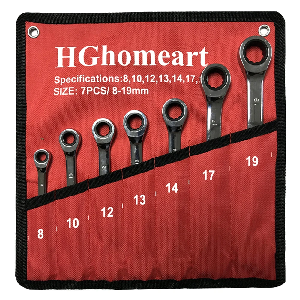 Car Wrench Set Ratchets 5/7/12 Pcs Adjustable Wrench Universal Key 8