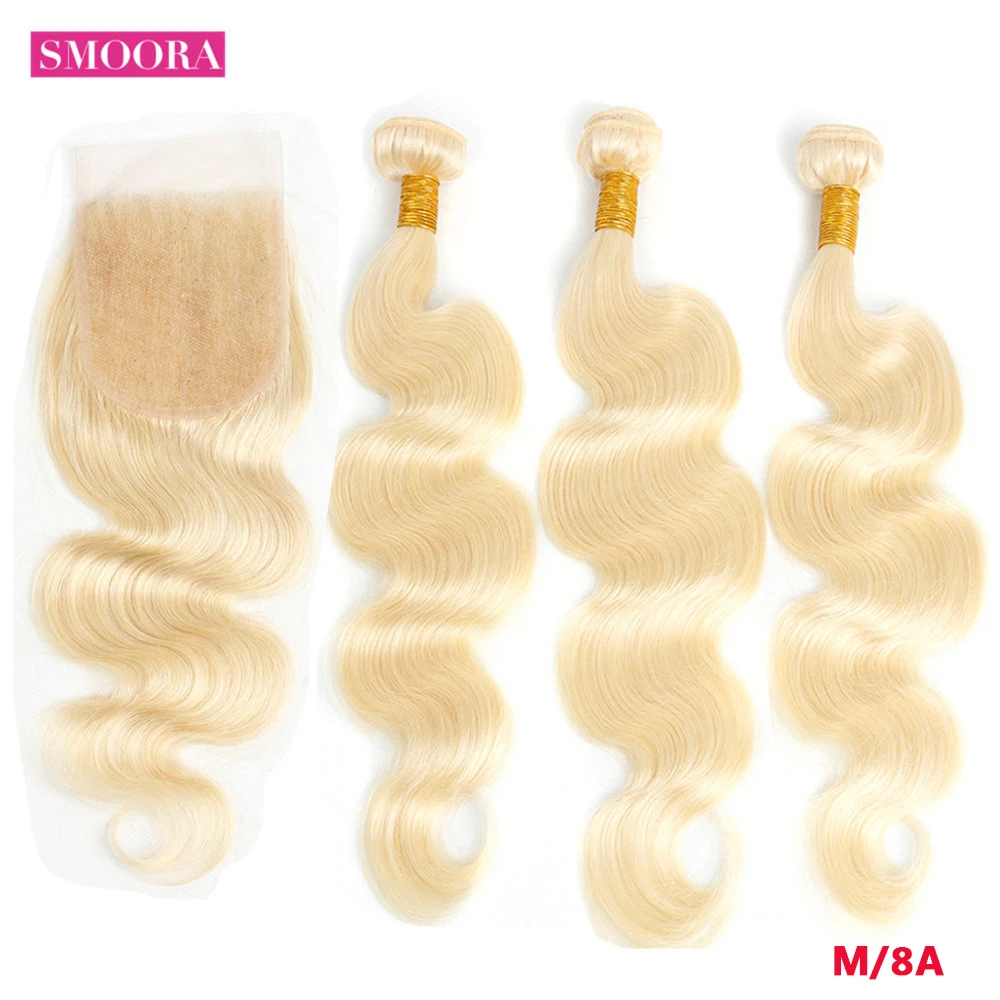 613 blonde bundle with closure