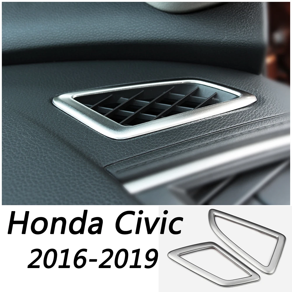 Приборная панель автомобиля отделка воздуха на выходе Чехлы для Honda Civic 10 10th Автомобильная приборная панель вентиляционный козырек стайлинга автомобилей