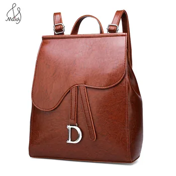 

Waterproof Casual Women Backpacks Leather School Bag Teenage Girls Large Capacity Multifunction Backpack Retro Travel Rucksack