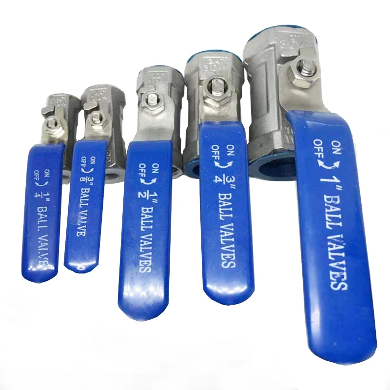 1pc válvula de bola, mujer de acero inoxidable roscado BallValve SS304 BSP 1/4 3/8 1/2 3/4 1 -1/4 1-1/2