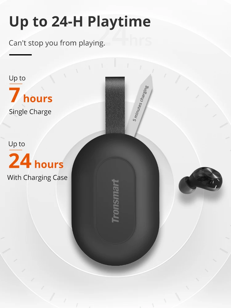 [Newest Version] Tronsmart Spunky Beat TWS Bluetooth Earphone QualcommChip APTX Wireless Earbuds with Volume Control