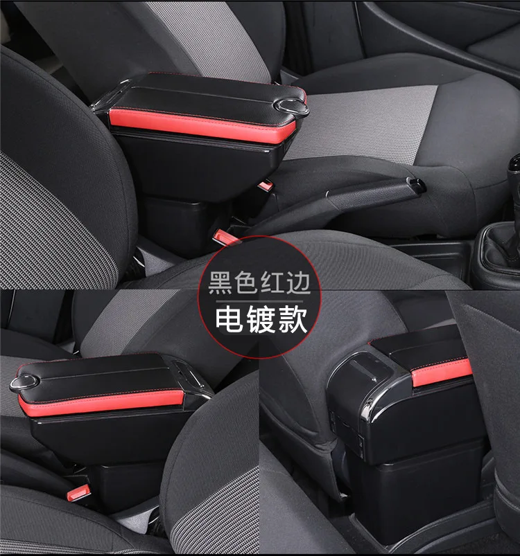 Обновленная версия подлокотник коробка для хранения для Kia Rio 4 центральная консоль кожаная пепельница многоцелевой контейнер аксессуары
