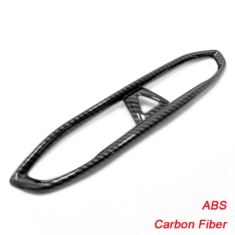 ABS Carbon Fiber Для hyundai Santa Fe TM- автомобильный стайлинговый центр консоль рамка выход блесток внутренняя наклейка Внутренний выход авто аксессуар - Название цвета: ABS Carbon Fiber